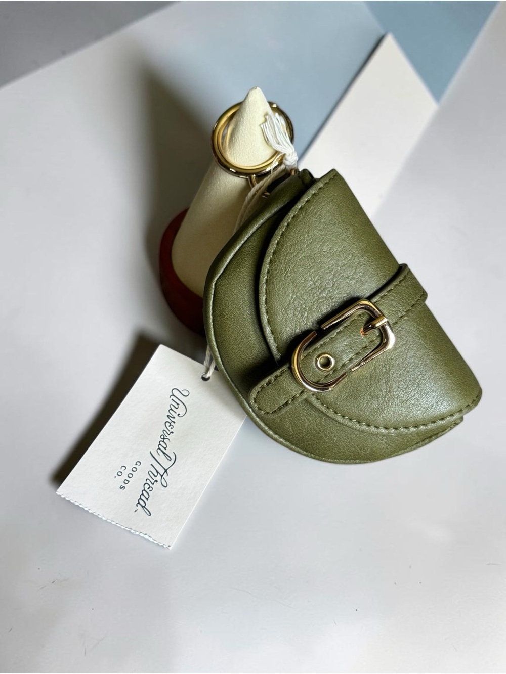 Universal Thread Olive Green Mini Belt-Front Keychain Crossbody